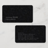 Ultradonker, modern, futuristisch, zwart visitekaartje (Voorkant / Achterkant)