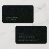 Ultradonker, modern, futuristisch, zwart visitekaartje (Voorkant / Achterkant)
