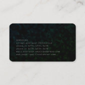 Ultradonker, modern, futuristisch, zwart visitekaartje (Achterkant)
