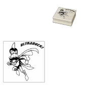 ULTRADUCK! Duck Super Hero Rubberstempel (Gestempeld)