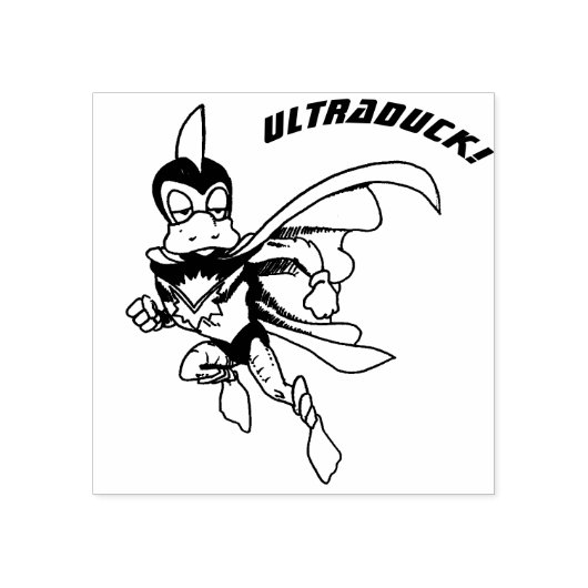 ULTRADUCK! Duck Super Hero Rubberstempel (Afrduk)