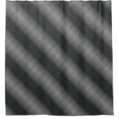 Ultradunne gradatielijnen in zwart en wit douchegordijn (Voorkant)