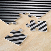 Ultradunne gradatielijnen in zwart en wit legpuzzel (Zijkant)