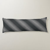 Ultradunne gradatielijnen in zwart en wit lichaamskussen (Achterkant)