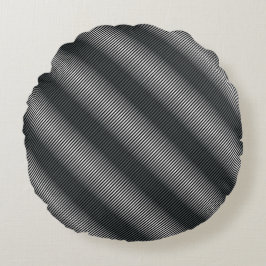 Ultradunne gradatielijnen in zwart en wit rond kussen