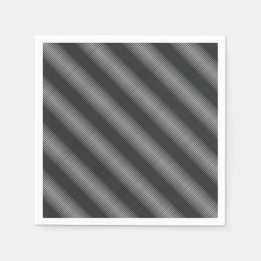Ultradunne gradatielijnen in zwart en wit servetten (Voorkant)