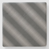 Ultradunne gradatielijnen in zwart en wit stenen onderzetter (Voorkant)