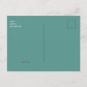 Ultrageluid Blauwgroen Baby shower Uitnodiging Briefkaart (Achterkant)