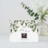 Ultrageluid Foto Baby shower Inv Uitnodiging Briefkaart (Staand voorkant)