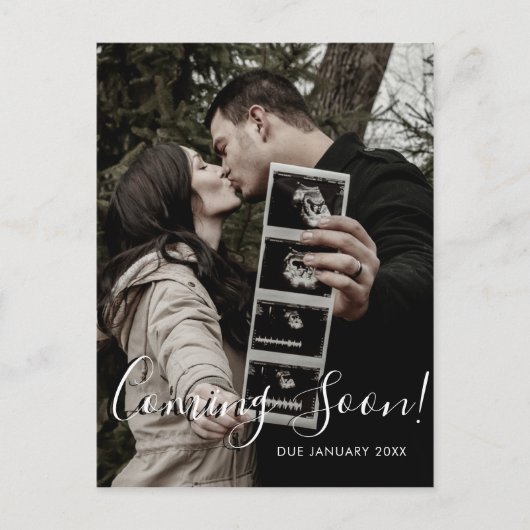 Ultrageluid Fotoscript binnenkort verkrijgbaar zwa Aankondigingskaart (Voorkant)