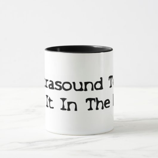 Ultrageluidstechnieken doen het in de donkerzwarte mok (Midden)