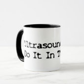 Ultrageluidstechnieken doen het in de donkerzwarte mok (Voorkant links)