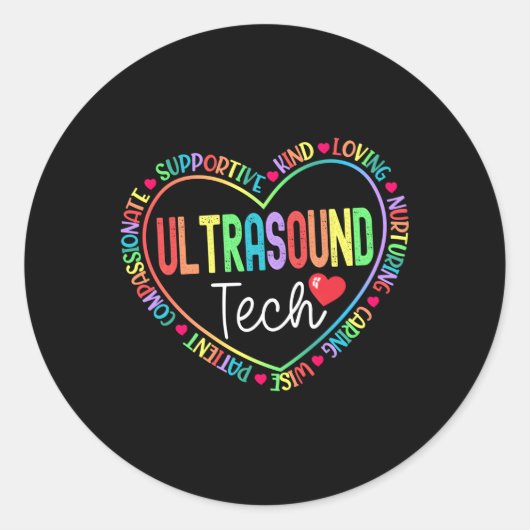 Ultrageluidtechnologie Sonografie Ultrageluidtechn Ronde Sticker (Voorkant)