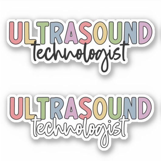Ultrageluidtechnologie | Ultrasgeluid Tech Cute Sticker (Voorkant)