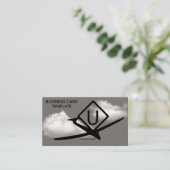 UltraLight Glider Symbolen Drone Pilot Visitekaartje (Staand voorkant)