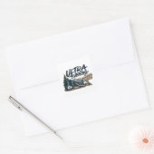 Ultralopen omdat marathons te snel voorbij zijn Tr Vierkante Sticker (Envelop)