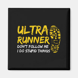 Ultramarathon-ontwerp voor een ultramarathonloper magneet