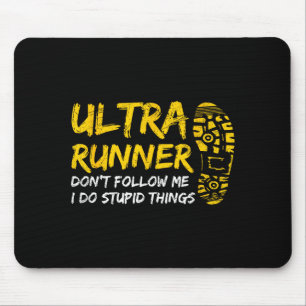 Ultramarathon ontwerp voor een ultramarathonloper muismat