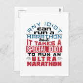 Ultramarathonloper Elke Idioot kan draaien Briefkaart (Voorkant / Achterkant)