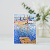 Ultramarien blauw briefkaart (Staand voorkant)