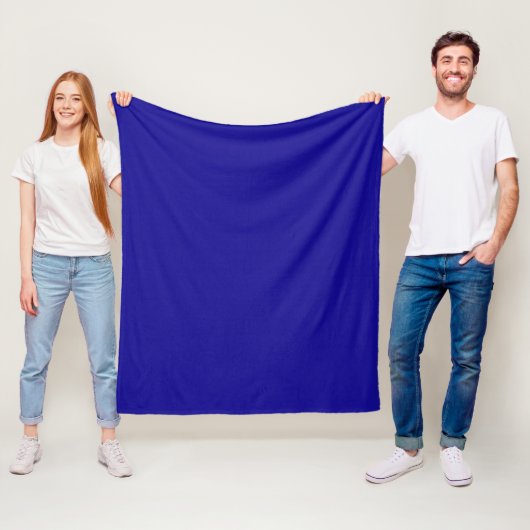 Ultramarien blauw fleece deken (In situ)