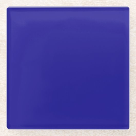 Ultramarien blauw glazen onderzetter (Voorkant)