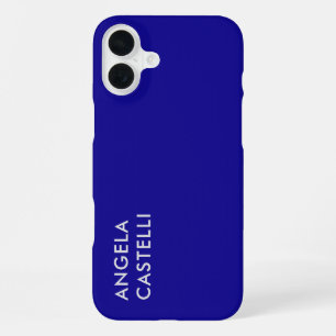 Ultramarijn Blauw Trendy Moderne Minimalistische V iPhone 16 Plus Hoesje