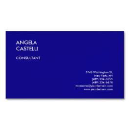 Ultramarijn Blauw Trendy Moderne Minimalistische V Magnetisch Visitekaartje