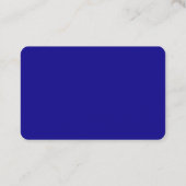 Ultramarijn Blauw Trendy Moderne Minimalistische V Visitekaartje (Achterkant)