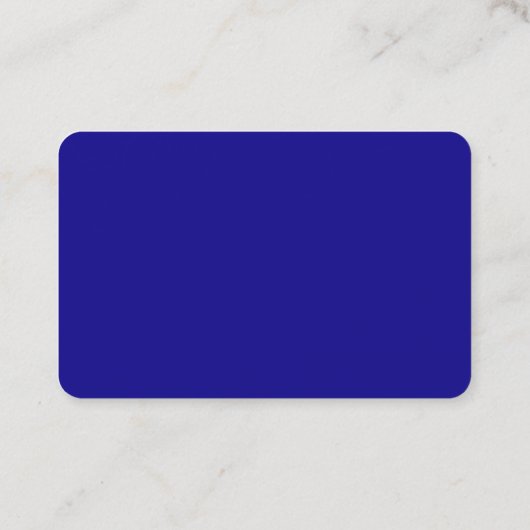 Ultramarijn Blauw Trendy Moderne Minimalistische V Visitekaartje (Achterkant)