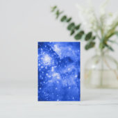 Ultramarijn Blauwe Sterren Visitekaartje (Staand voorkant)