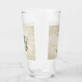 Ultramarijn Loriket Handgeschilderde aquarellen Glas (Links)