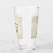 Ultramarijn Loriket Handgeschilderde aquarellen Glas (Rechts)