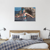 Ultramarijne Zeemeermin Canvas Afdruk (Insitu (Slaapkamer))