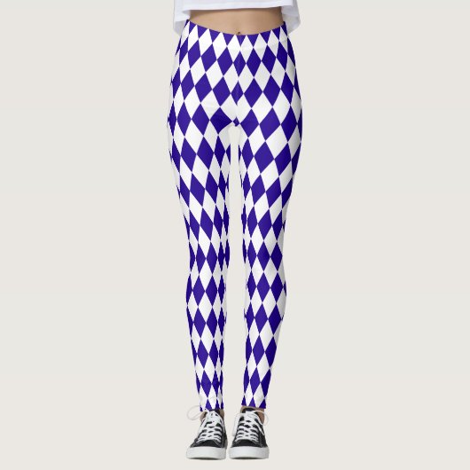 Ultramarine Blue Harlequin Leggings (Voorkant)