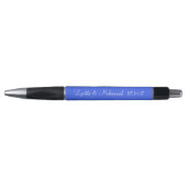 Ultramarine Blue Personalised Wedding Favors Pen (Voorkant)