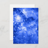 Ultramarine Blue Stars Celestial Foto Kaart (Voorkant / Achterkant)