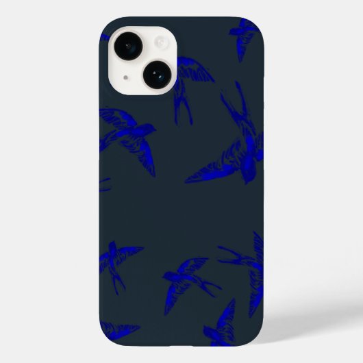 Ultramarine Swallow iPhone 14 Hoesje (Achterkant)