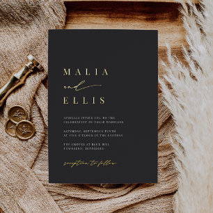 Ultraminimaal links   Accent Weddenschap bij calli Folie Uitnodiging