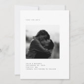 Ultraminimalistische moderne foto's slaan de datum bedankkaart (Voorkant)