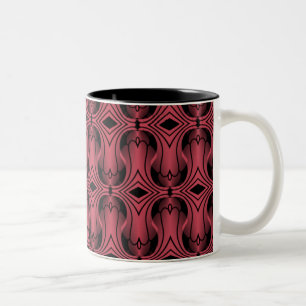 Ultramod Art Deco Mok, Magenta Tweekleurige Koffiemok