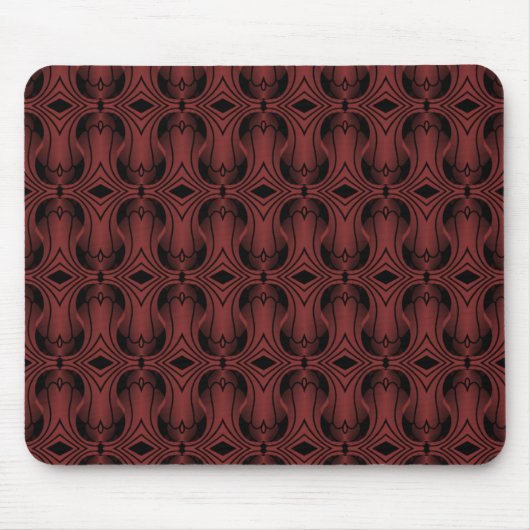 Ultramod Art Deco Mousepad, donkerrood Muismat (Voorkant)
