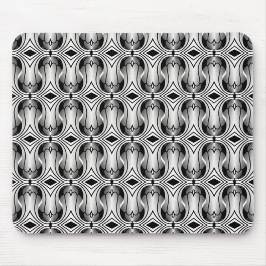 Ultramod Art Deco Mousepad, Silver Muismat (Voorkant)