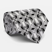 Ultramod Art Deco Stropdas, grijs Stropdas (Opgerold)