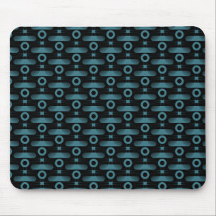 Ultramodern Abstract Mousepad, Turquoise Muismat