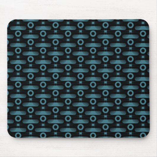 Ultramodern Abstract Mousepad, Turquoise Muismat (Voorkant)
