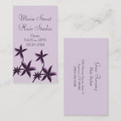 Ultramodern Floral Visitekaartje, Lavender Visitekaartje (Voorkant / Achterkant)