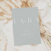 Ultramodern minimaal Bleek blauw Baby shower Kaart