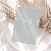 Ultramodern minimaal Bleek blauw Baby shower Kaart