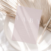 Ultramodern minimaal Bleek roze Baby shower Kaart